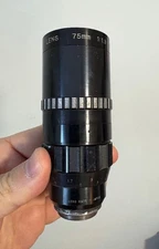 Cosmicar Television Lens 75mm f1.9 Vintage Cine Lens 16mm Camera Bolex Filmo