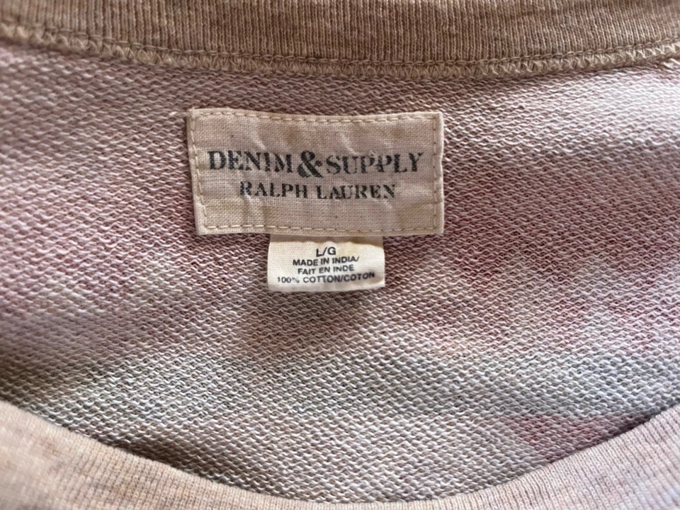 Moletom feminino DENIM&SUPPLY RALPH LAUREN laranja sudoeste tamanho grande - Imagem 3 de 4