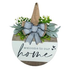 Welcome Sign for Front Door Wreath, Rustic Wreaths for front door, Front Porch