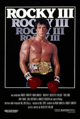 1982 Rocky III Movie Poster 11X17 Rocky Balboa Italian Stallion Clubber Lang  
