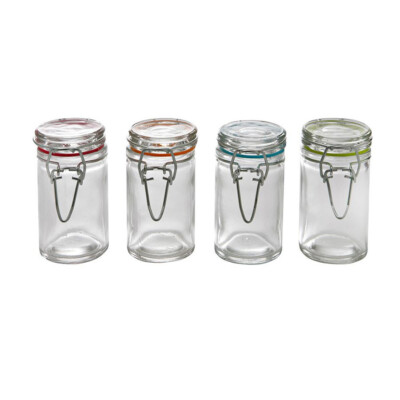 Eddingtons Feinkost Gläser rund mit Clipdeckel - Kräuter und Gewürze Glas - 125 ml