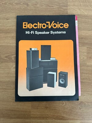 Electro Voice Hi-Fi Speaker Systems - EVS 7c - EVS 8 A -Interface B - Englisch