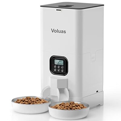 Automatic Cat Feeders for Two Cats, Double Pet Feeder with 2