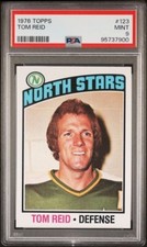 1976 Topps Hockey #123 Tom Reid PSA 9