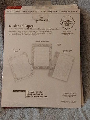 Premium Snowman Print Copy Paper 30 Count Invitation Memos, Quantity Of Seven. - Picture 5 of 7