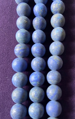 Matte Lapis 10mm Bead Bundle / 3x 16” Strands / Jewelry Making