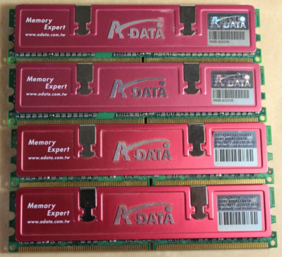 ADATA Lot of 4 1GB (4GB TOTAL) DDR2 800 1Gx16 Desktop RAM