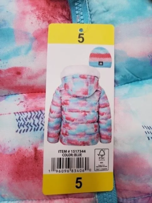 Snozu Girls Fleece Lined Jacket and Hat size5 Blue | eBay