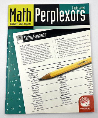 Math Perplexors Basic Level - Builds Logic Skills - 50 Problems Ages 6 and up