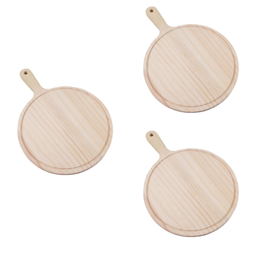 3 Pack Garnelen-Cocktail-Servierplatte Holztablett Für Pizza