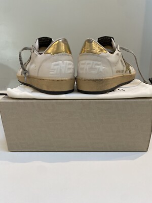 Golden Goose Ball Star Sneaker Milk White Leather/Gold sz 38