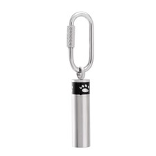 Cylinder With Paw Cremation Pendant Urn Keyring For Pet Ashes Memorial Keychains