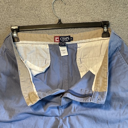 Chaps Mens Performance Stretch Flat Front Shorts Blue Size 36 - Picture 5 of 15