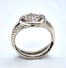 David Yurman DY Crossover Collection Infinity Ring with Diamonds Size 6