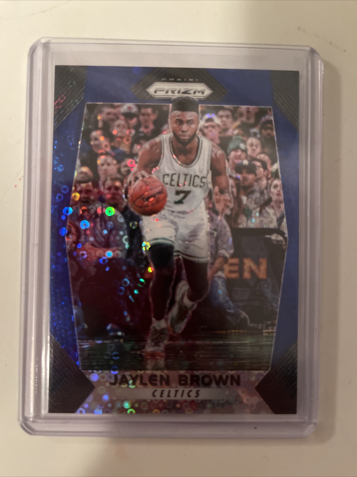 2017-18 Panini Prizm Jaylen Brown Fast Break Blue Disco 156/175 - Celtics