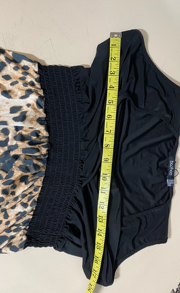 Boohoo без рукавов леопард широкие ноги комбинезон все в одном размер 14 новый с этикетками - Изображение 3 из 4