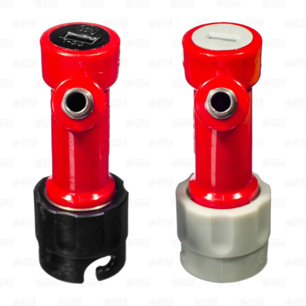 2er Set Pin Lock Kuppler Für Corny Keg – Gas (grau) & Flüssigkeit (schwarz), Für Hobbybrauer