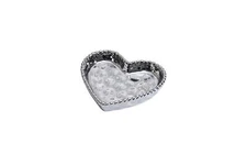 Love is in the Air Small Porcelain Heart Dish Silver