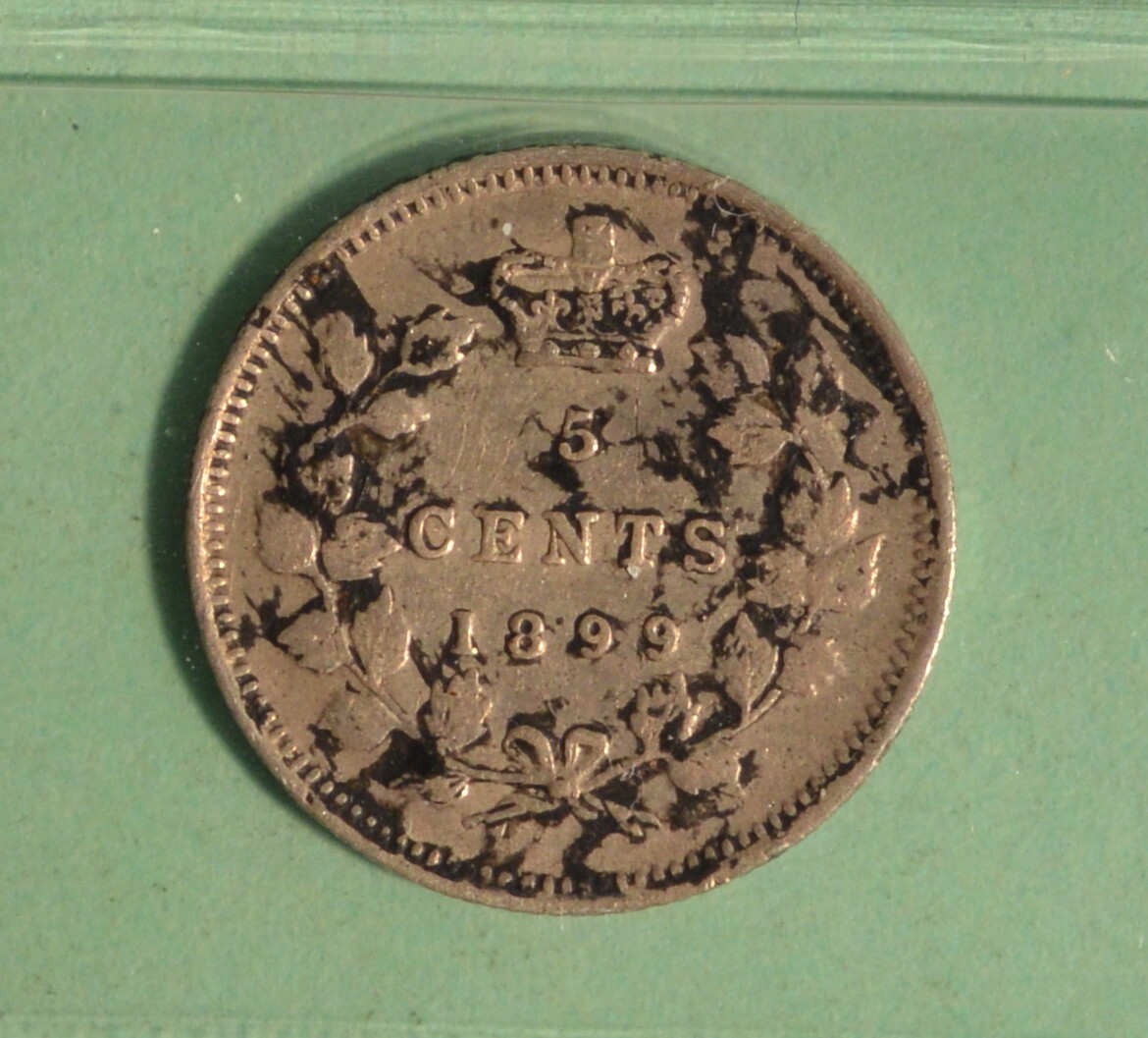 手数料分 1899 Canada Silver 5 Cents - Graded ICCS EF-40 - Serial XYJ 407 | eBay