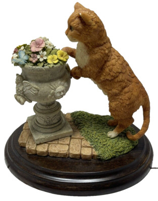 Country Artists Stratford-upon-Avon Cat With Butterfly Ginger CA 434 Figure