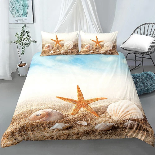 Beach Ocean Single Double Queen King Super King Bed Quilt Duvet Doona Cover Set - Picture 17 of 27