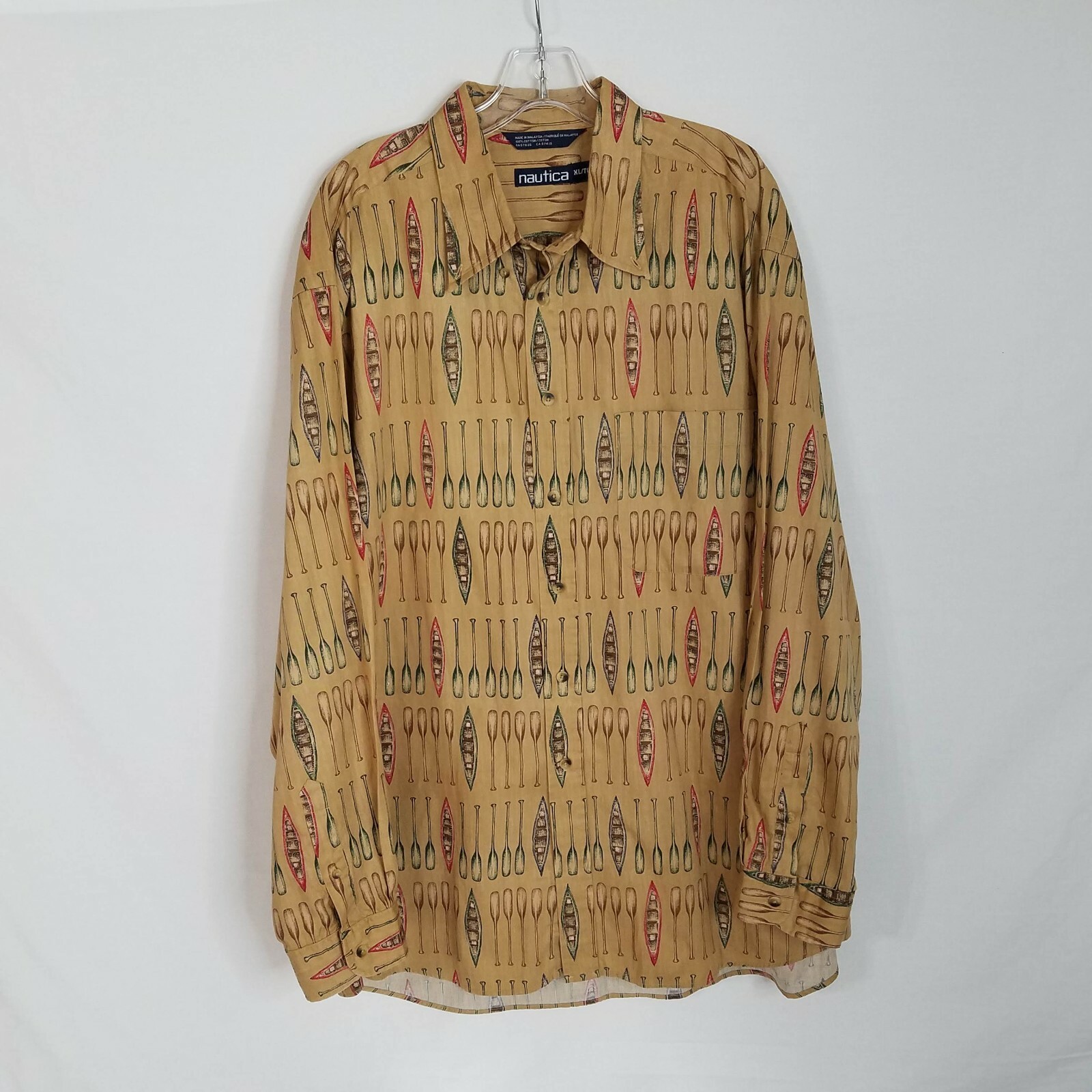 Button Front Long Sleeve Shirt Size Xl Z412