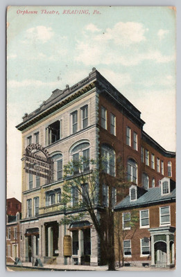 Orpheum Theatre Reading Pennsylvania PA Postcard 1908