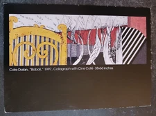 postcard art SIGNED Cate Dolan Sabbatical Work 1997 gallery invitation ephemera