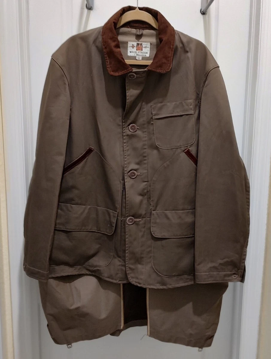 Vintage 50s/60s Adjustable Wood-Stream Hunting/Fishing Jacket by Tapatco