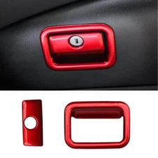 For Toyota Camry 2018-2021 ABS Red Car Co-pilot Storage Box Handle Trim Cover 2P