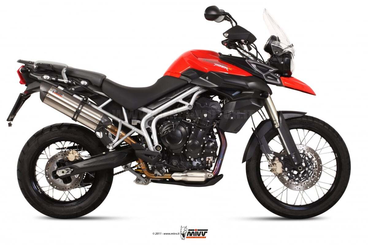 Mivv Exhaust Muffler Suono Stainless Steel for Triumph Tiger 800 2011   2016