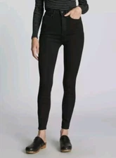 New EVERLANE Womens 29 Jeans The Way High Skinny Stretch Black High Rise