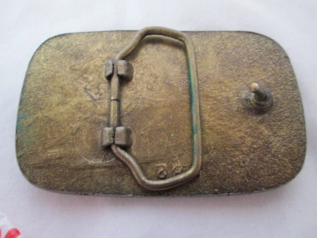 Buck & Doe олень ремень пряжка тисненый ручной работы кожи латуни тон отделки винтажный - Изображение 2 из 2