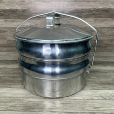 Regal Aluminum 3 Layer Camping Picnic Cookware Stacking Set Vintage