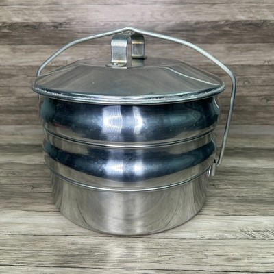 Regal Aluminum 3 Layer Camping Picnic Cookware Stacking Set Vintage
