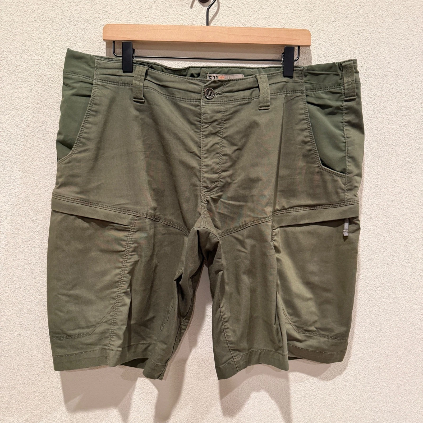 5.11 TACTICAL Mens Shorts 40 Olive Green Cargo Utility Hiking Outdoor Rugged