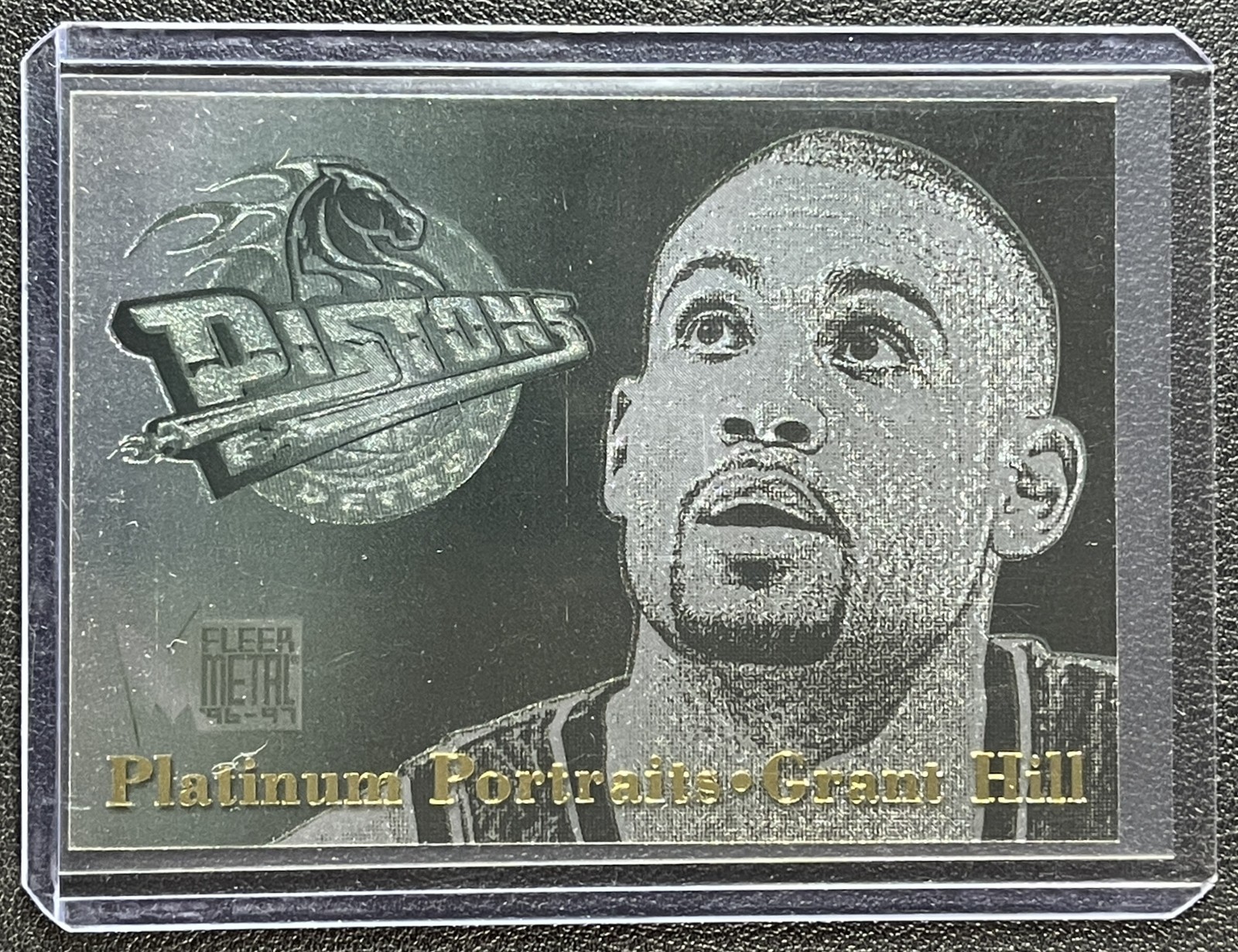 GRANT HILL 1996 FLEER METAL #4 PLATINUM PORTRAITS PISTONS