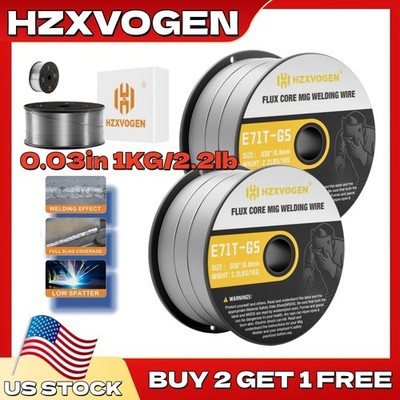 Flux Cored Welding Wire For Gasless MIG Welder Low Spatter 0.03in 1KG/2.2lb Wire