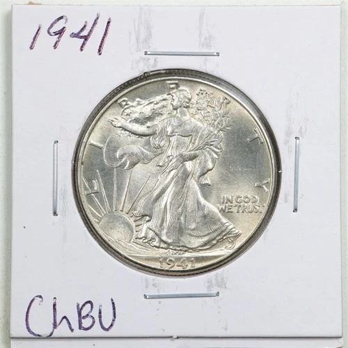 1941 50C Walking Liberty Half Dollar in Choice BU Condition #6444