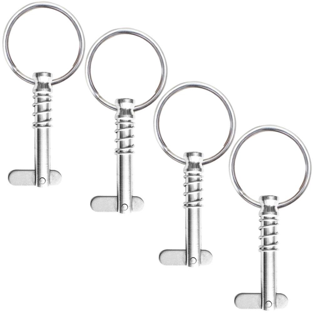 4PCS Quick Release Pin 1/4 Inch 316 Stainless Steel Bimini Top Marine Hardware