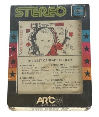 Vintage Spade Cooley Best of 8 Track Artco Stereo Tape Unopened