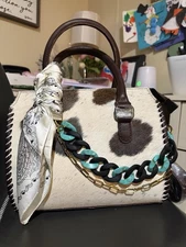 New Cowhide Leather Medium Speedy Purse