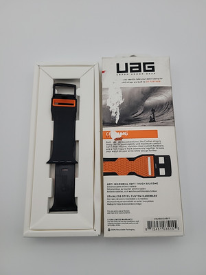 UAG Civilian Strap For Apple Watch 44mm/42mm (Black/Orange)  