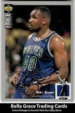 1994-95 Collector's Choice Mike Brown #84 Timberwolves Silver Signature