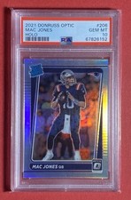 2021 Donruss Optic Mac Jones Holo Silver Prizm RC ~Rated Rookie~ PSA 10 GEM #206