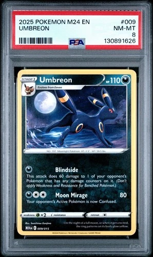 PSA 8 Umbreon M24 EN MCDONALD'S COLLECTION Promo #009 Pokemon Card 2025