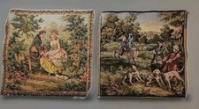 Vintage French Tapestry Wall Hanging Goblin Home Decor Tapestry *lot Of 2* 