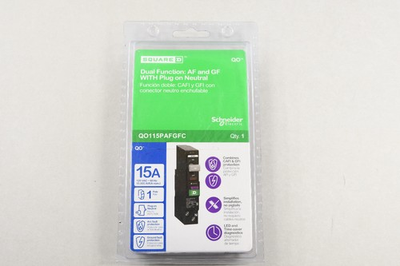 #ad Schneider Square D QO115CAFIC 15A 1 Pole Combination Arc fault Circuit Breaker $28.50