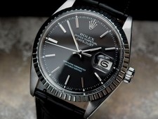 Stunning Black Dial 1971 Rolex Oyster Datejust Gents Vintage Watch