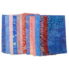 POUND PACK PLUS 755 100 Cotton Batiks Handpaint Fabric Scrap Red Blue Pink